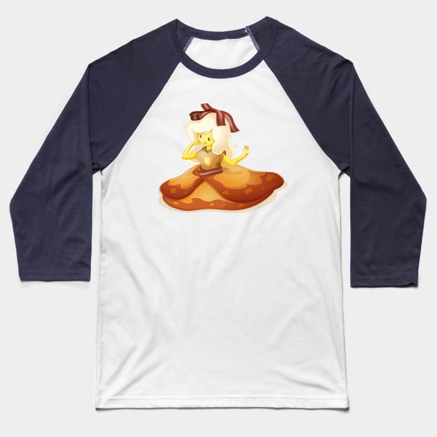 Breakfast Princess Baseball T-Shirt by MarilithsBlades